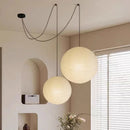 Axyaa Silk Pumpkin Chandelier for Dining Living Bedroom