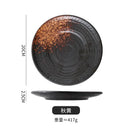 Axyaa Ceramic Sushi Plate Set Black Bone Plate Store Bowl