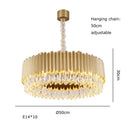 Axyaa Crystal LED Ceiling Chandeliers - Modern Black Gold Ceiling Lights
