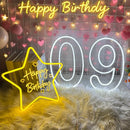 Axyaa Neon Number Light LED Sign for Wedding Decor Anniversary Birthday