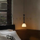 Axyaa LED Walnut Log Brown Pendant Light for Parlor, Bedroom, Cafe