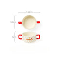 Axyaa Polka Dot Dog Snack Dish Set - Cute and Stylish Home Kitchenware
