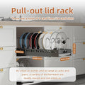 Axyaa Pull Out Pot Lid Holder Kitchen Organizer Shelf