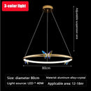 Axyaa Butterfly Chandelier Ring Pendant Lamp for Living Room and Bedroom
