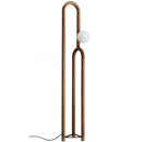 Axyaa Wooden Style LED Floor Lamp - Dark Wood Color