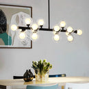 Axyaa Glass Ball LED Bubble Chandelier - Black Gold Pendant Lighting