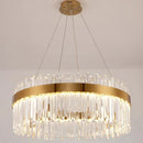 Luxury Crystal Pendant Chandelier by Axyaa - Gold Ceiling Light for Living Dining Kitchen