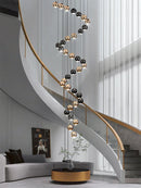 Axyaa Round Ball LED Pendant Lamp: Modern Nordic Living Room Lighting