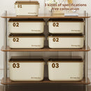 Axyaa Stackable Plastic Toy Storage Box with Lid - Organizing Container for Snacks, Cosmetics, and More.