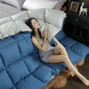 Axyaa White Down Comforter Duvet Winter Quilt Cotton Cover Twin King Size