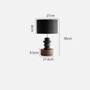 Axyaa Wood Fabric LED Table Lamp: Nordic Style Luxury Home Decor for Study, Bedroom Desk