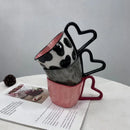 Axyaa Heart Shape Ceramic Coffee Mug 300ml Lovely Gift Unique Design
