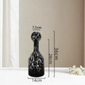 Axyaa Amber Glass Vase for Table Floral Arrangement and Room Decor