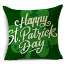 Axyaa St. Patrick's Day Four Leaf Clover Pillow Case in Green Series Home Decoration