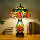 Axyaa Luxe Stained Glass Table Lamp for Living Room and Bedroom