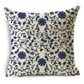 Axyaa Blue & White Porcelain Pattern Pillowcase - Sofa Decor 40cm/45cm/50cm