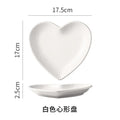 Axyaa Ceramic Love Plate Set - Snack, Jewelry, Cake, Fruit, Peach Heart