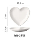 Axyaa Ceramic Love Plate Set - Snack, Jewelry, Cake, Fruit, Peach Heart