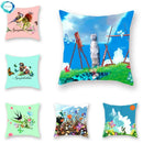 Axyaa Synthetic Butterfly Pet Printed Polyester Pillow Cover Butterfly Dog Cat themed d��cor