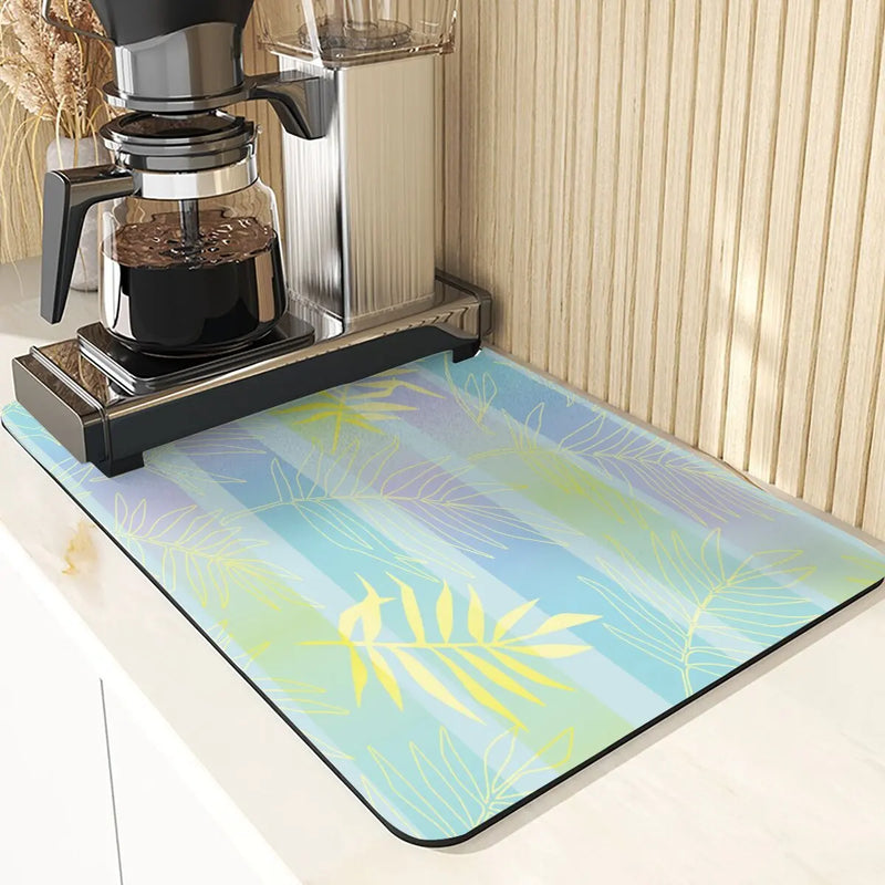 Axyaa Diatomaceous Earth Silicone Dish Mat Set - Kitchen Drying Mats