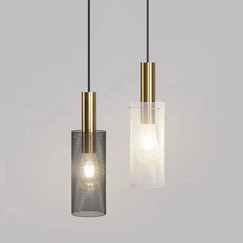 Axya Cylinder Mesh Pendant Lights, Kitchen Islands Lighting, Home Decor Lighting