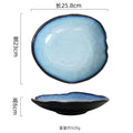 Axyaa Flame-Killed Ceramic Irregular Plate Restaurant Sushi Salad Pasta Molecular Cuisine Tableware