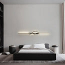Axyaa Modern LED Wall Sconce - Black/Gold Wall Decor for Living Room, Bedroom, Dining Area
