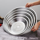 Axyaa Stainless Steel Diamond Pattern Dinner Plate, Non-slip Food Storage Tray