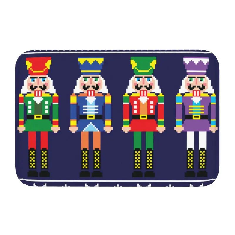 Axyaa Nutcracker Soldier Doll Door Mat Home Decor