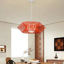 Axyaa Rattan Pendant Light: Modern LED Bird's Nest Lamp for Living Room & Restaurant