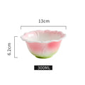 Axyaa Ceramic Rose Butterfly Teacup Set Milk Coffee Cup Camellia Afternoon Exquisite