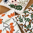 Axyaa Floral Embroidered Throw Cushion Cover Cotton Pillowcase for Living Room Sofa.