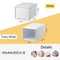 Axyaa Wardrobe Drawer Organizer Clear Plastic Stackable Storage Box