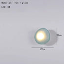 Nordic Glass LED Wall Lamp Gold Metal Home Decor Axyaa Gray Amber White Blue