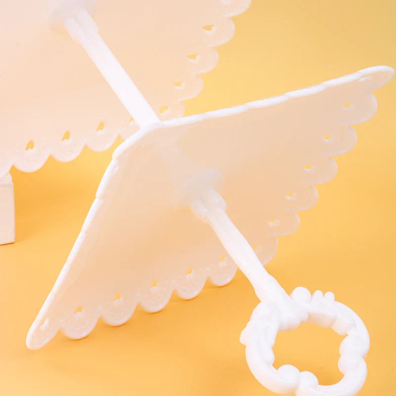 Axyaa 3-Layer Fruit Tray for Party Desserts, Snacks, and Fruits