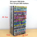 Axyaa Acrylic Marker Holder Pen Storage Box Pencil Shelf School Office Organizer