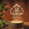 Axyaa 3D Night Light Wooden Base Acrylic LED Lamp, Personalized Gift