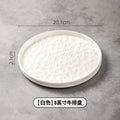Axyaa Black Ceramic Round Steak Plate for Elegant Dining
