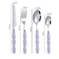 Axyaa Ceramic Pearl Handle Stainless Steel Cutlery Set