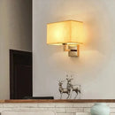 Axyaa LED Wall Lamp with Switch - Nordic Style Fabric Reading Light for Home Decor