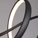 Axyaa Matte Black Led Pendant Chandelier for Kitchen Island Dining Room
