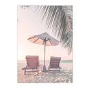 Nordic Beach Surfing Coconut Tree Poster Art Print Modern Home Decor by Axyaa