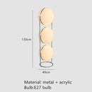 Axyaa Chrome Metal White Acrylic Ball Floor Lamp for Living Rooms & Hotels