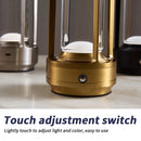 Axya Retro Bar Metal Desk Lamp Touch Dimming Night Light – Rechargeable LED Table Lamp