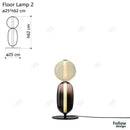 Axyaa Nordic Glass LED Floor Lamp for Home Decor and Indoor Lighting