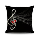 Axyaa Piano Key Notes Pillowcase - Home/Office Sofa Decor