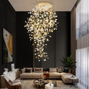 Axyaa Modern Ginko Leaves Chandeliers - Luxury Designer Living Room Staircase Lighting