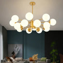 Axyaa Luxe Glass LED Chandelier for Modern Nordic Interior Décor