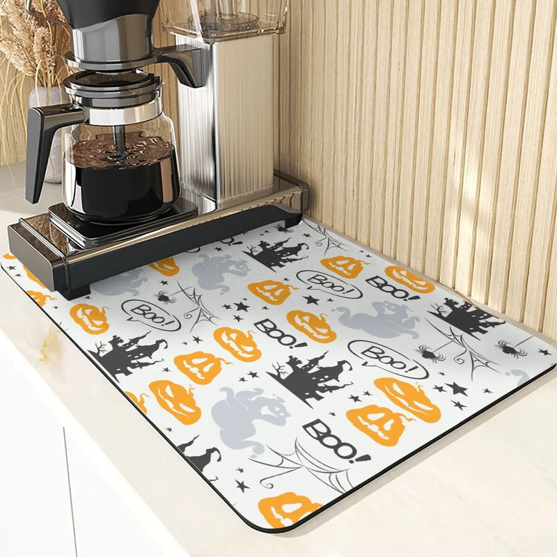 Axyaa Cute Ghost Pattern Coasters and Placemat Set