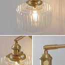 Axyaa Copper LED Wall Light with Clear Glass Rotate Bedside Lamp
